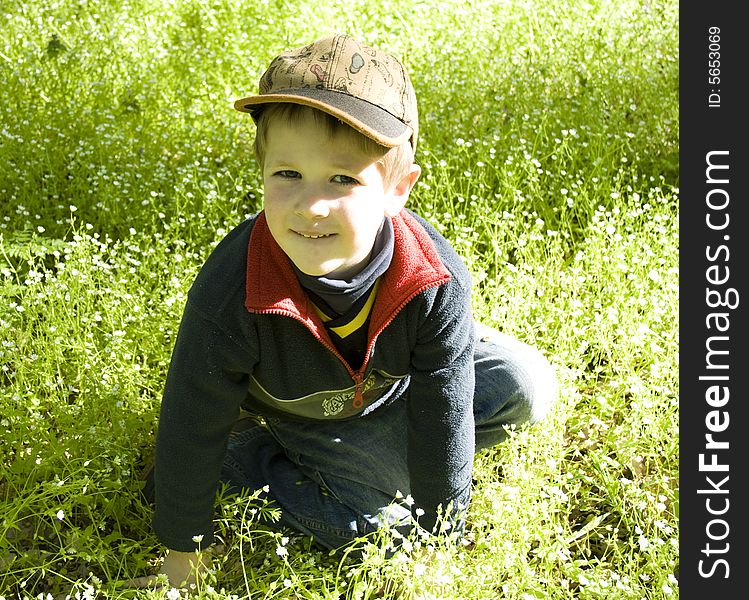 Portrait of little smiling boy