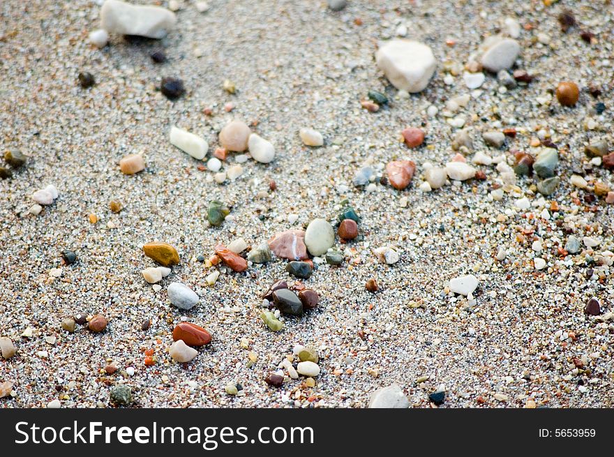 Backgrounds of defferent stone at beach coastline