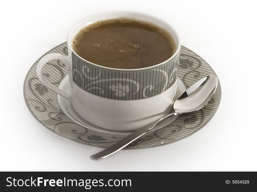 Cup of coffee isolated on white background. Cup of coffee isolated on white background