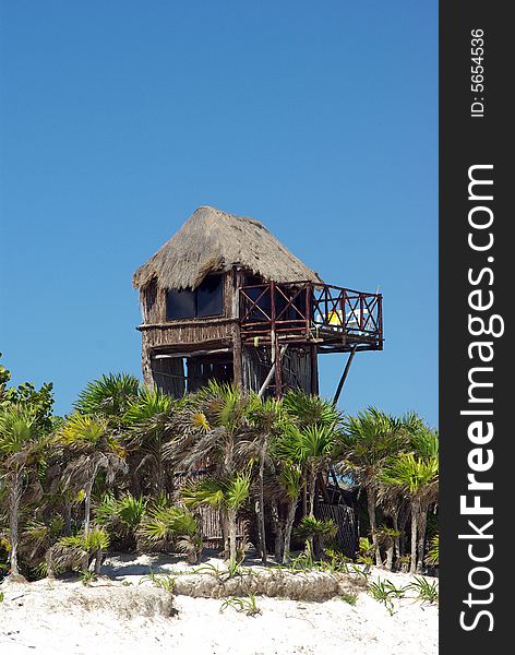 Beach hut in mexico