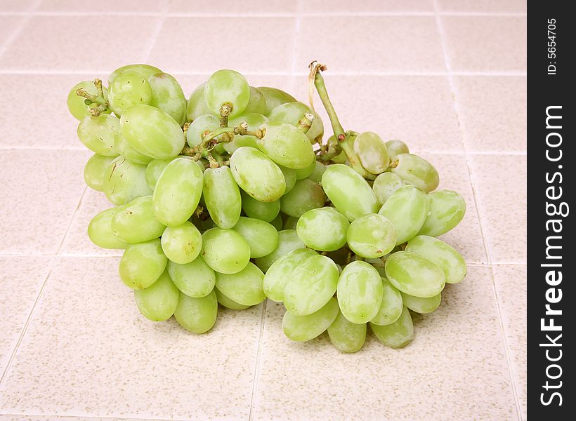 Grapes on a kitchen counter top