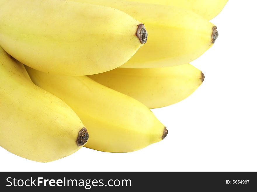 Fresh yellow banana isolated over white