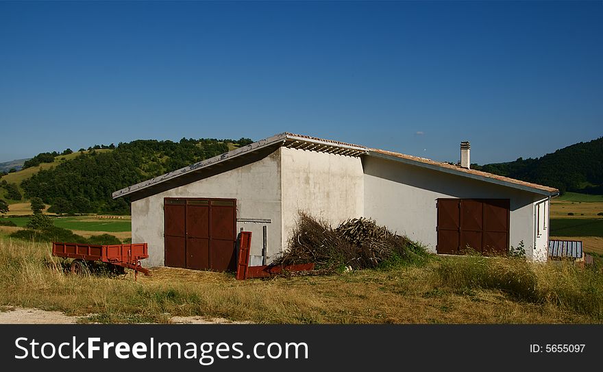 Landscape of umbria in Italy with farm. Landscape of umbria in Italy with farm