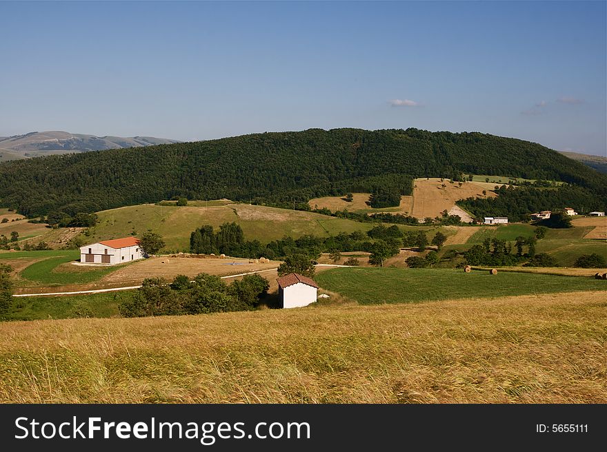 Hills of the umbria near Colfiorito