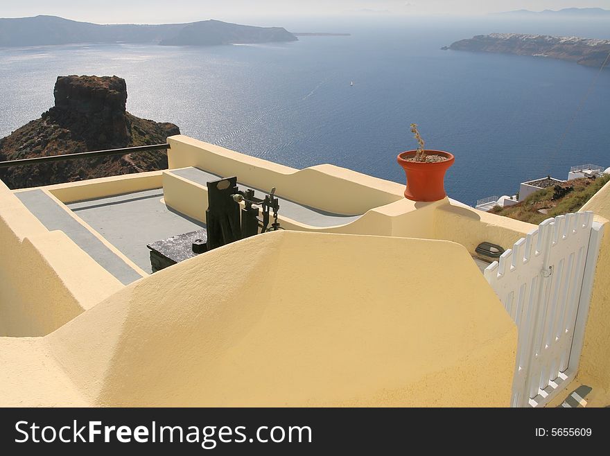 Beautiful landscape view (Santorini Island, Greece). Beautiful landscape view (Santorini Island, Greece)