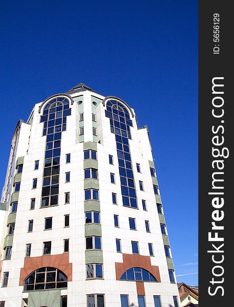 Office tower in the summer day