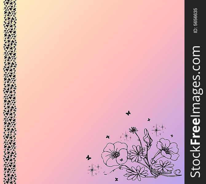 The multicolor background with flowers. The multicolor background with flowers