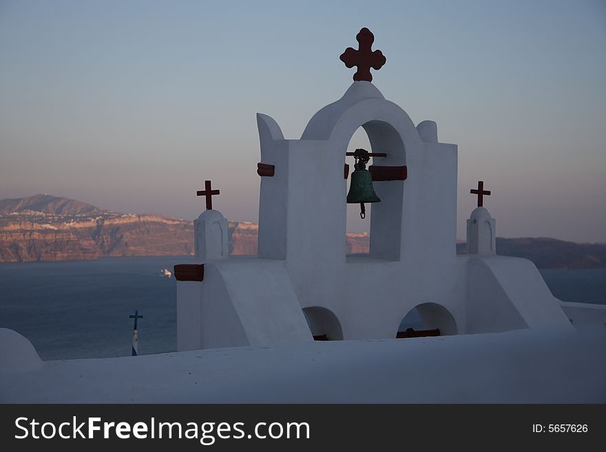 A church in santorini island in greece. A church in santorini island in greece