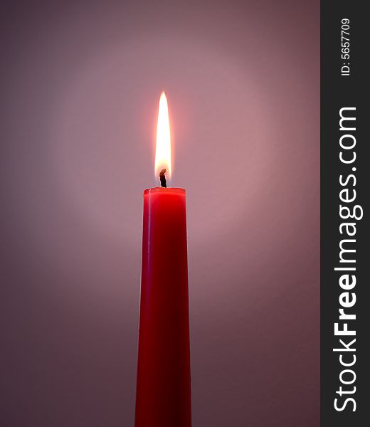 image of a red candle