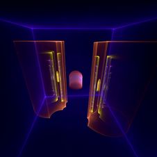 Neon Display Cases Royalty Free Stock Photos Neon Display Cases Royalty Free Stock Photos
