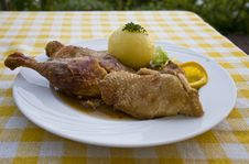 Duck Is Served Royalty Free Stock Photos