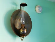 A Kerosene Lamp And An Annunciator Royalty Free Stock Image