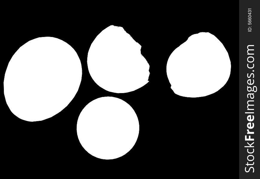 Twe eggs and twe eyes over black background. Twe eggs and twe eyes over black background.