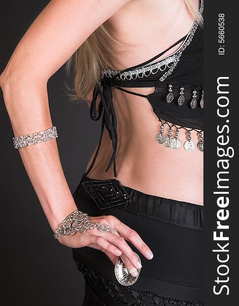 Belly Dancer hands holding Tribal Zagat or finger symbols. Belly Dancer hands holding Tribal Zagat or finger symbols