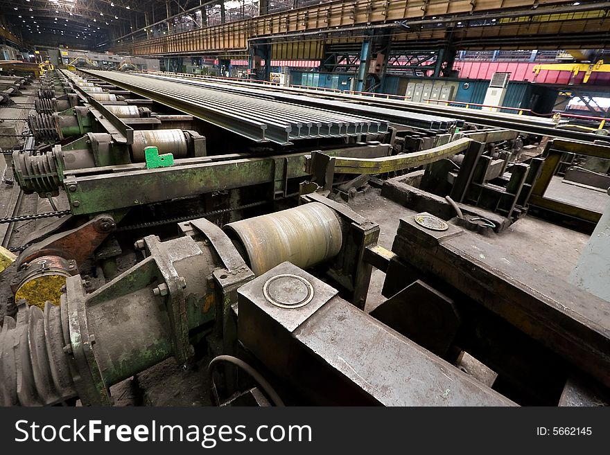Rolling in ironworks, production line