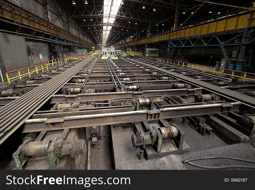 Rolling in ironworks, production line