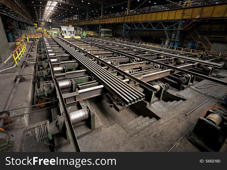 Rolling in ironworks, production line