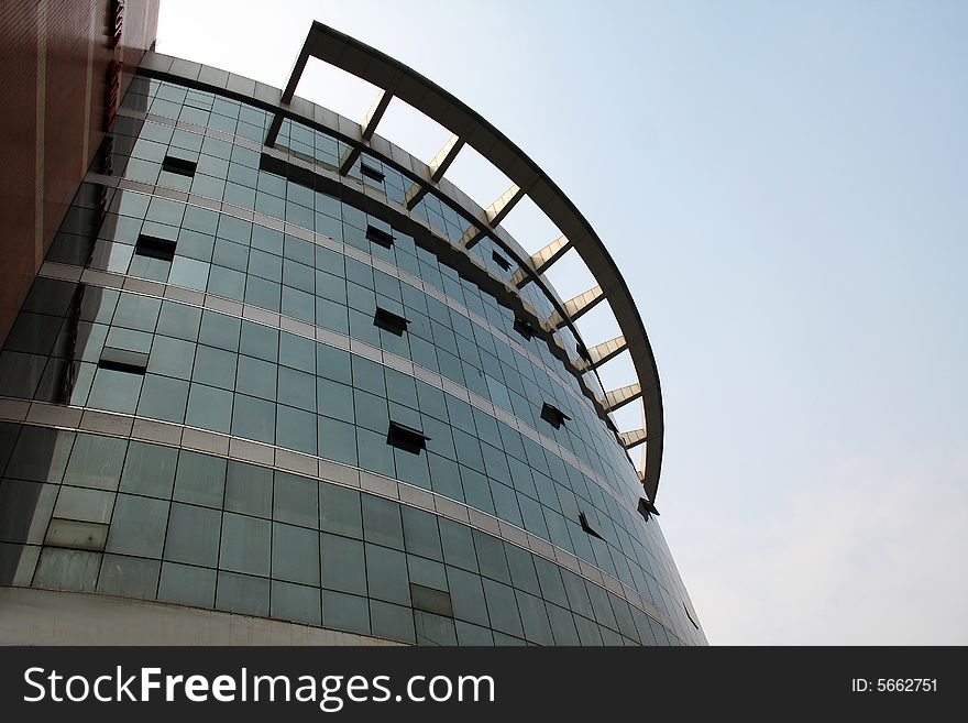 Modern business builing with sky background. Modern business builing with sky background