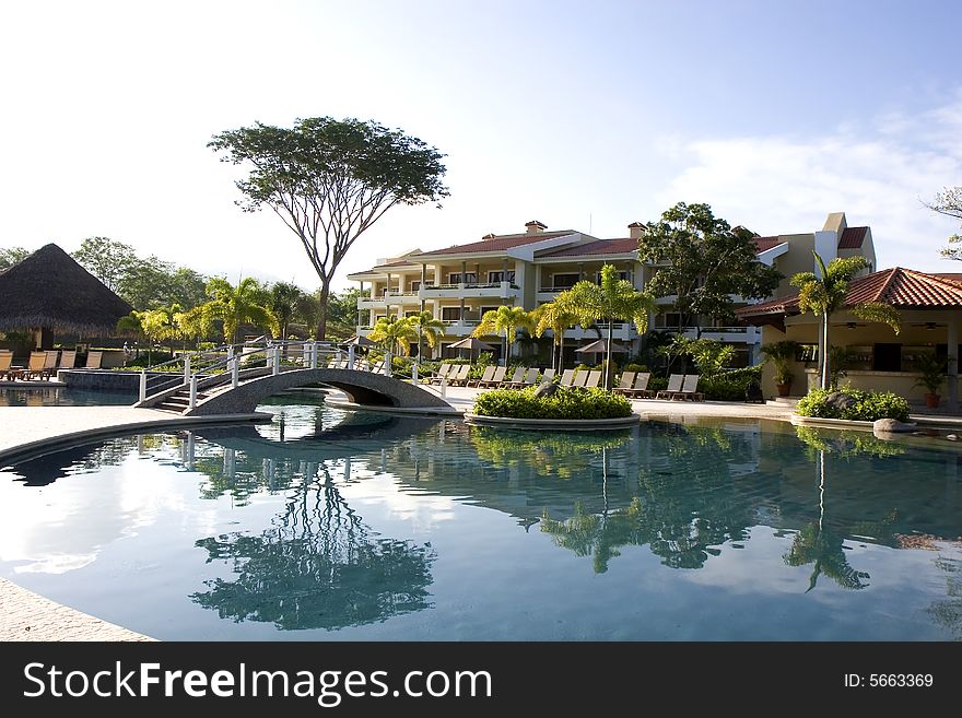 A nice private pool in a coastal resort