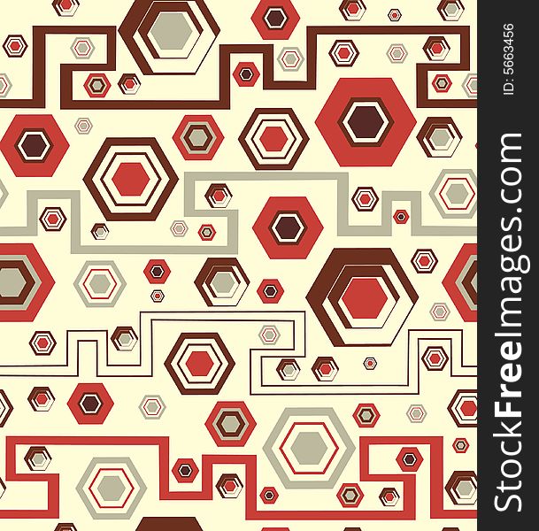 Abstract background with elements of a zigzag and hexagons. Abstract background with elements of a zigzag and hexagons