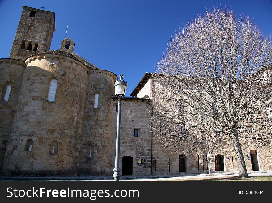 Part of the Monastery de Leyre in mountains of Navarra, Spain. Part of the Monastery de Leyre in mountains of Navarra, Spain