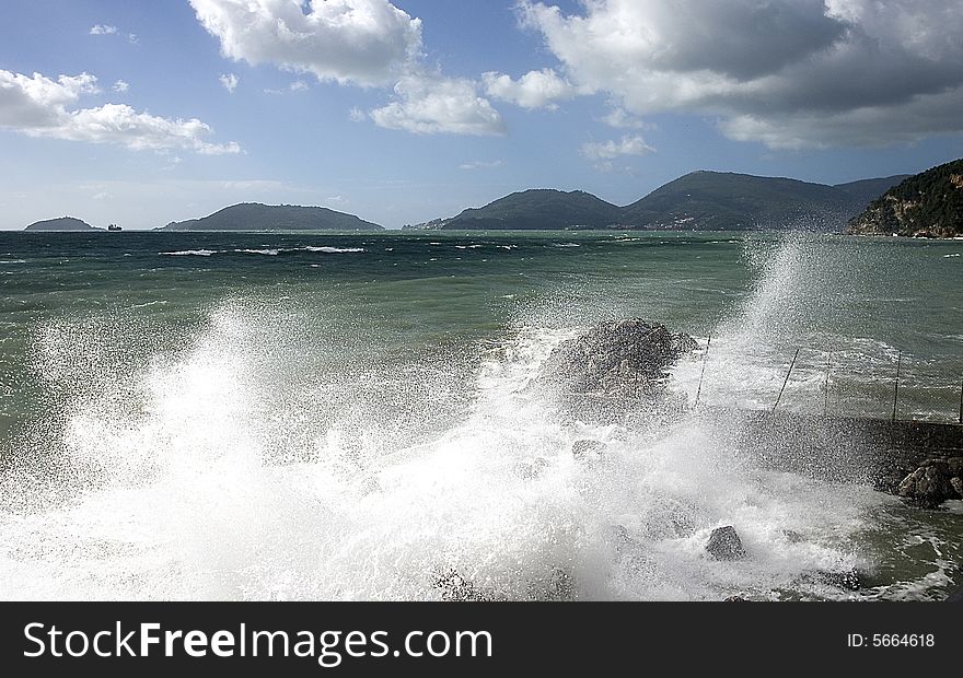 Landscape of Lerici - Liguria, Italy