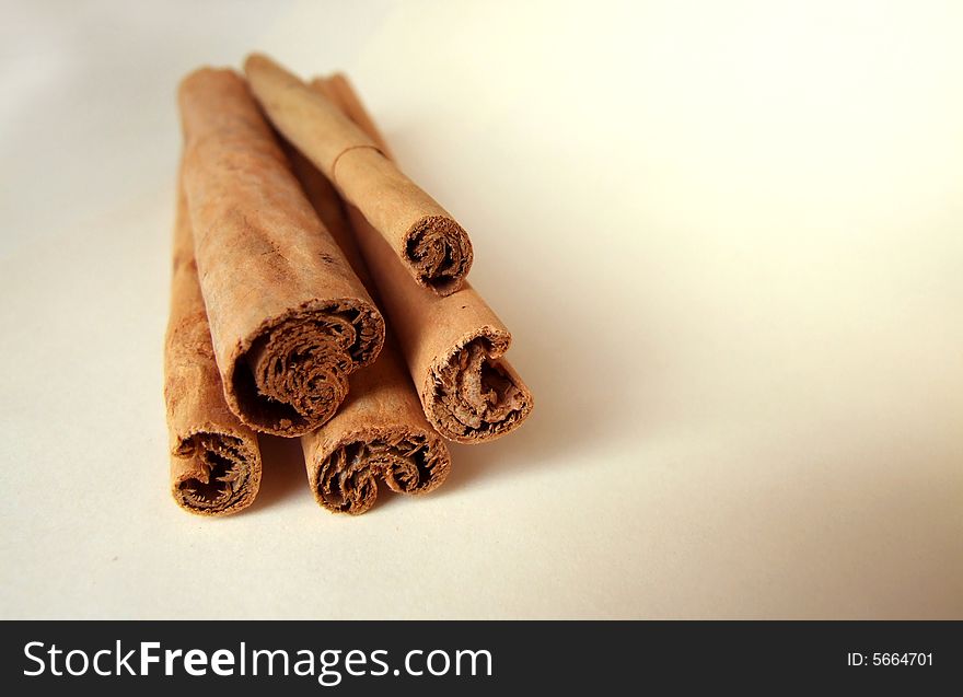 Close up of Cinnamon sticks