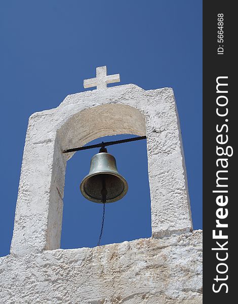 Church bell of a greek church. Church bell of a greek church