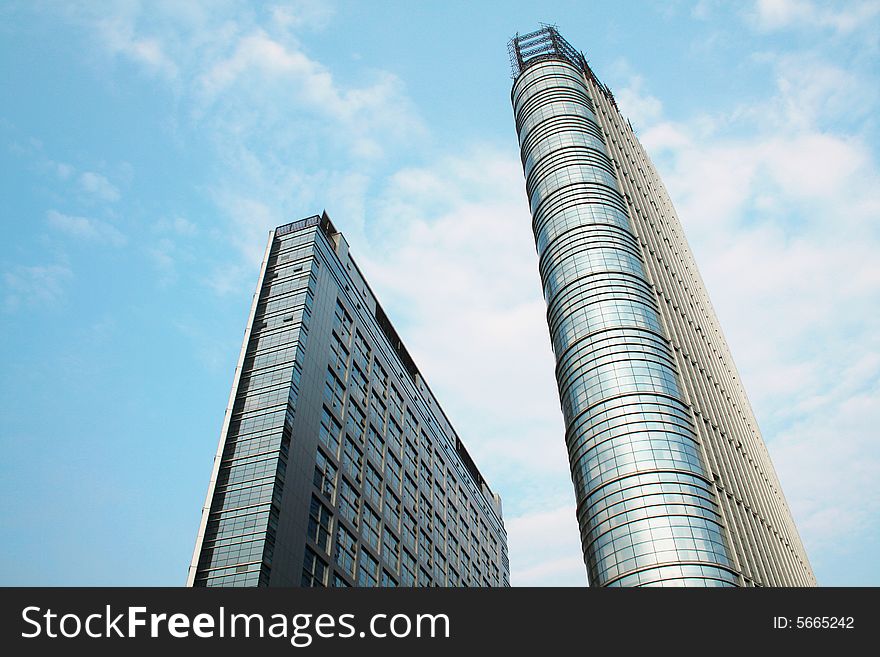 Modern business building with sky. Modern business building with sky