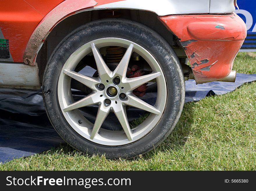 Wheel Of The Rally Car