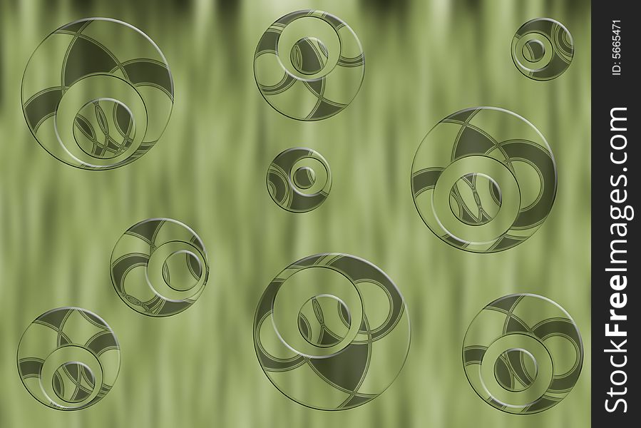 circles on a green background. circles on a green background