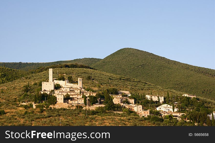 A mountain village in umbria, Italy