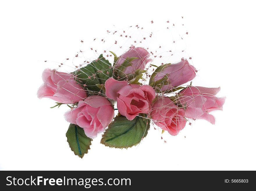 The decoration from artificial roses. The decoration from artificial roses