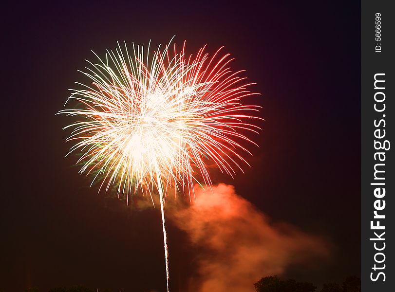 The July 4th fireworks in New Jersey