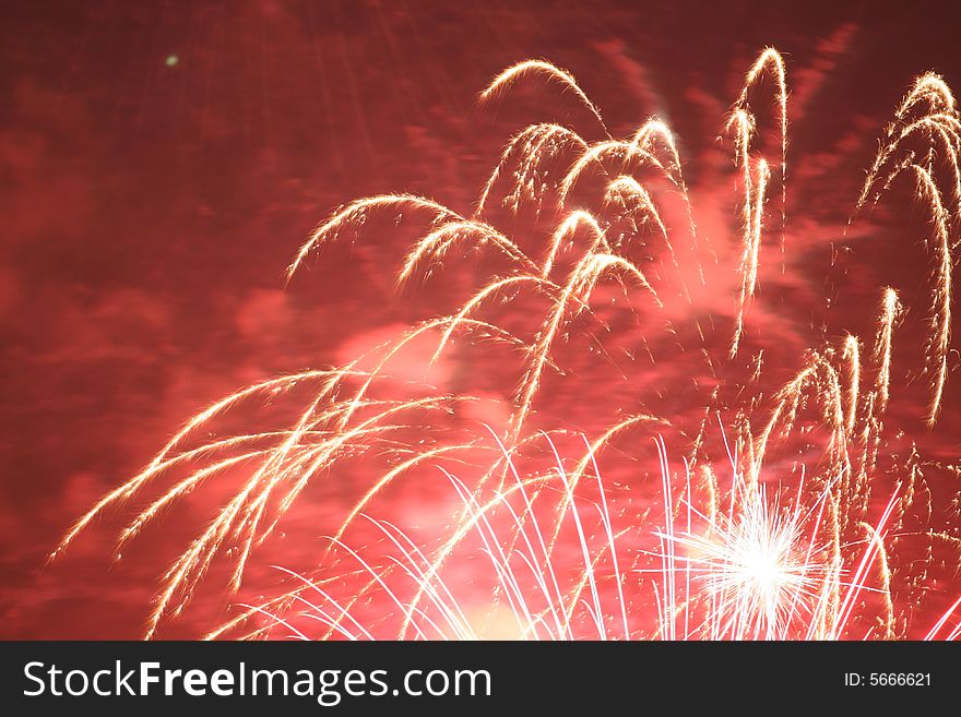 A Series of fireworks on July 4th