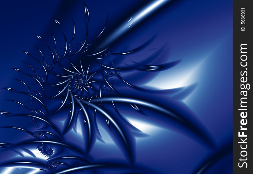 Dark blue white a fractal a spiral. Dark blue white a fractal a spiral