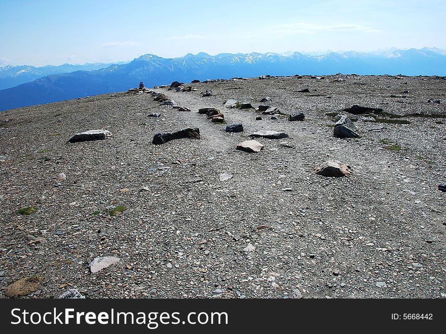 Snow ranges on the top of Mountain Whistler Jasper National Park Alberta Canada