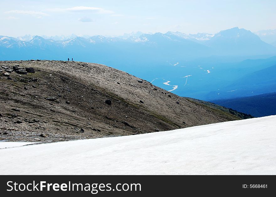 Snow ranges on the top of Mountain Whistler Jasper National Park Alberta Canada