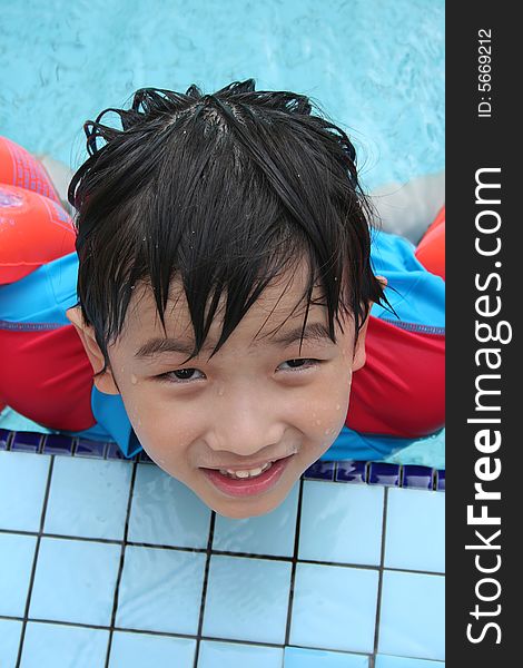 Boy at pool