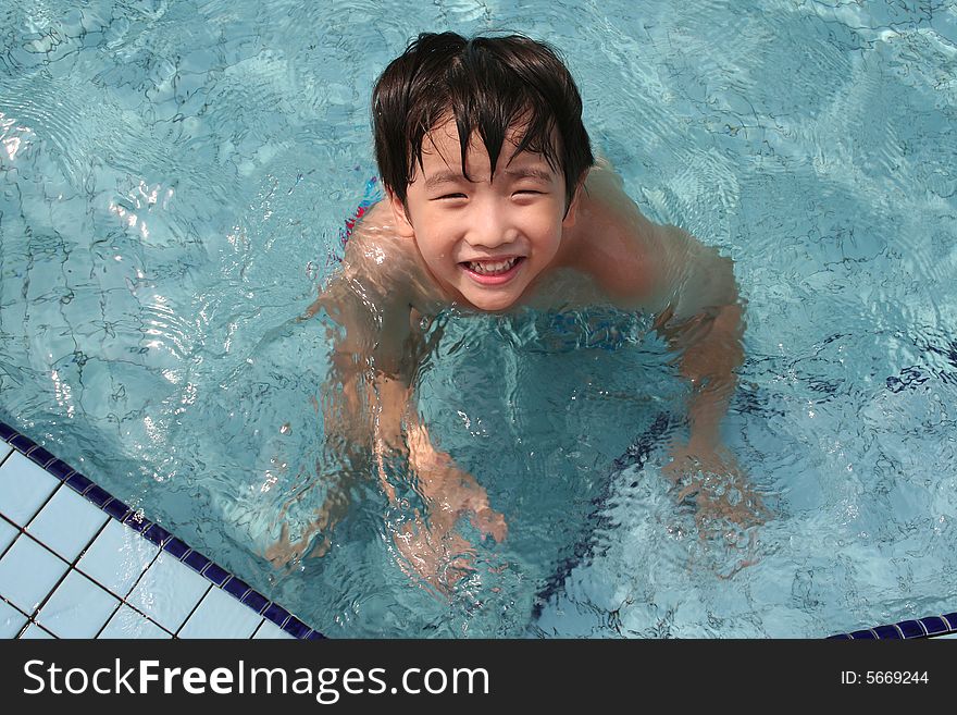 Boy in the pool