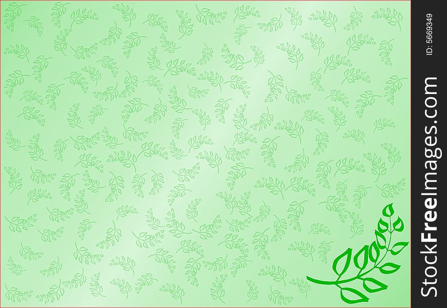 Green Branch Background