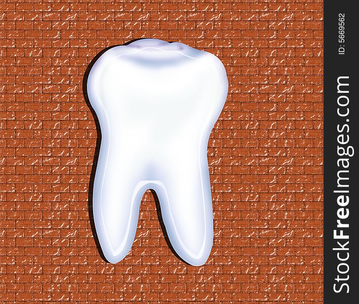 3d illustration of a human tooth