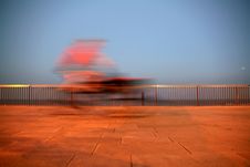 Fast Bicycle Rider Stock Photography