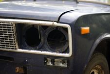 Closeup Of Broken Car Headlight Royalty Free Stock Photo Closeup Of Broken Car Headlight Royalty Free Stock Photo
