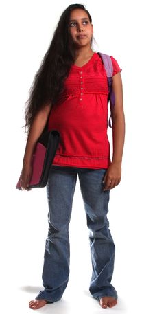 Young Student On The Way To School Stock Photography