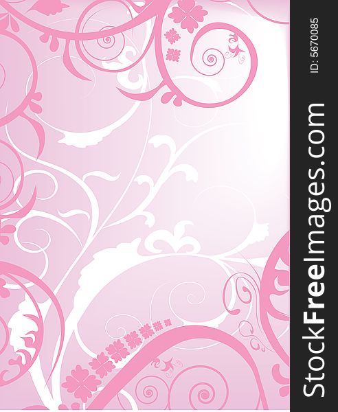 Pink and white design ornament