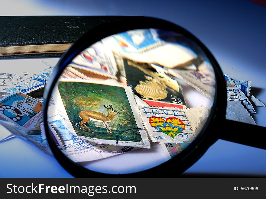 Postage stamps from nature theme. Postage stamps from nature theme