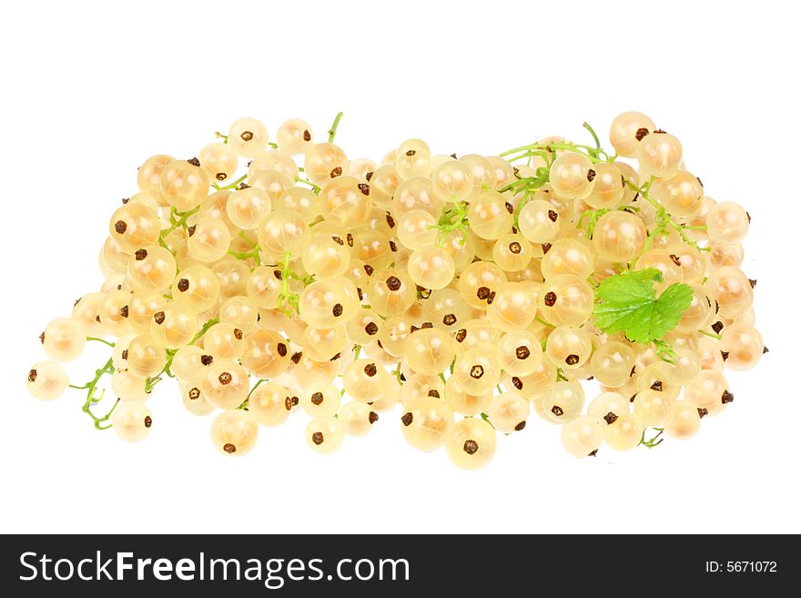 White currants isolated on a white background. White currants isolated on a white background.