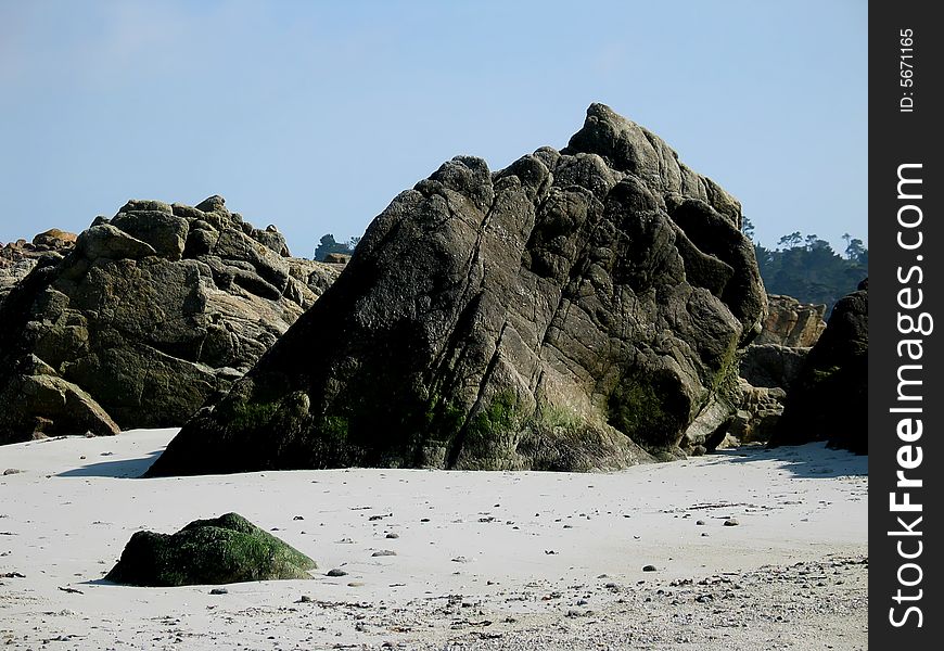 Rocks  at pacific ocean beach,California,US. Rocks  at pacific ocean beach,California,US