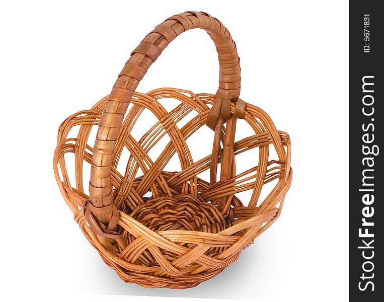 Basket isolated on white background.